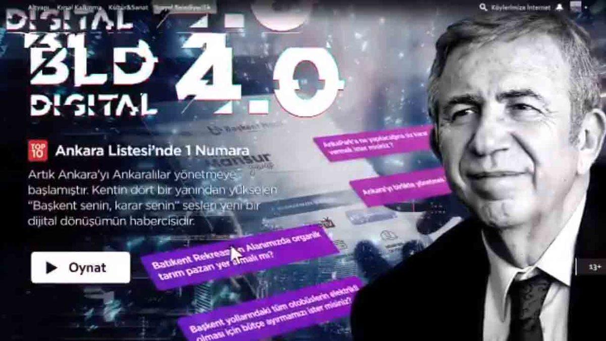 Mansur Yavaş’tan Ankara’nın Dijital Ortamda Yönetileceği Proje: Karşınızda BLD 4.0
