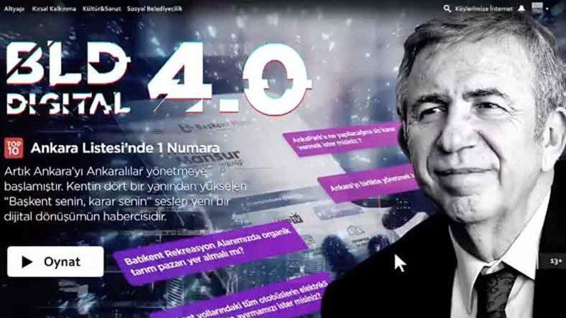 Mansur Yavaş’tan Ankara’nın Dijital Ortamda Yönetileceği Proje: Karşınızda BLD 4.0