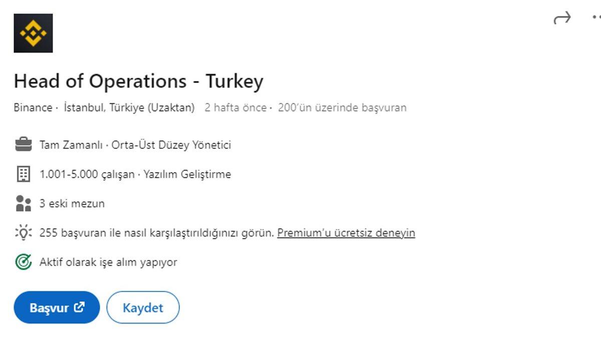 Dünyanın En Büyük Kripto Para Borsası Binance, Türkiye’de İşe Alımlara Başladı