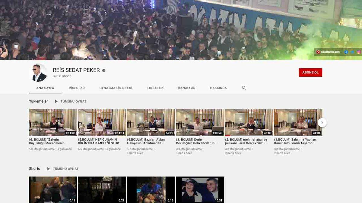 YouTube, Sedat Peker’in Türkiye’yi Sallayan YouTube Kanalını Doğruladı
