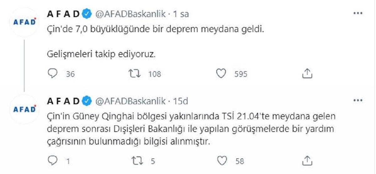 Çin’de 7,4 Büyüklüğünde Bir Deprem Meydana Geldi