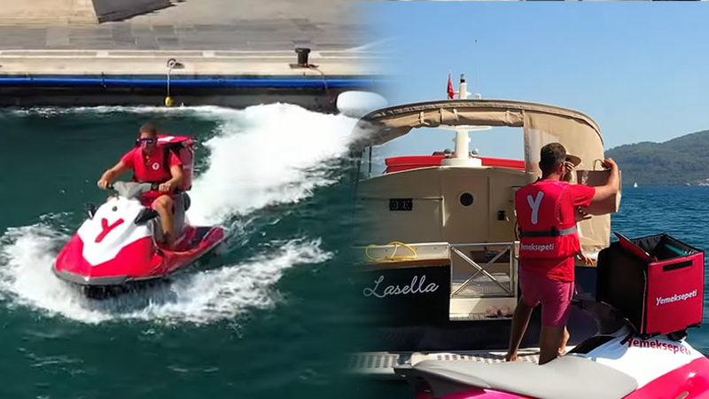 Yemeksepeti, Marmaris’te Jet Ski ile Teknelere Teslimata Başladı [Video]