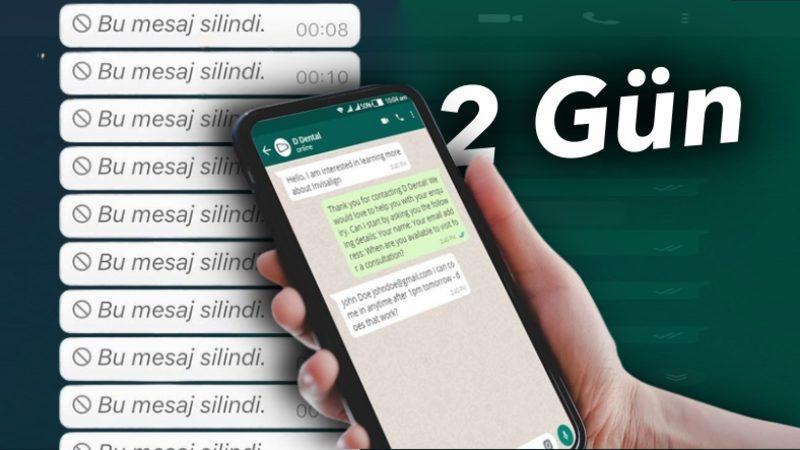 WhatsApp’ta Yanlışlıkla Gönderdiğiniz Mesajları 2 Gün Sonra Bile Silebileceksiniz (Aynen, Yanlışlıkla)
