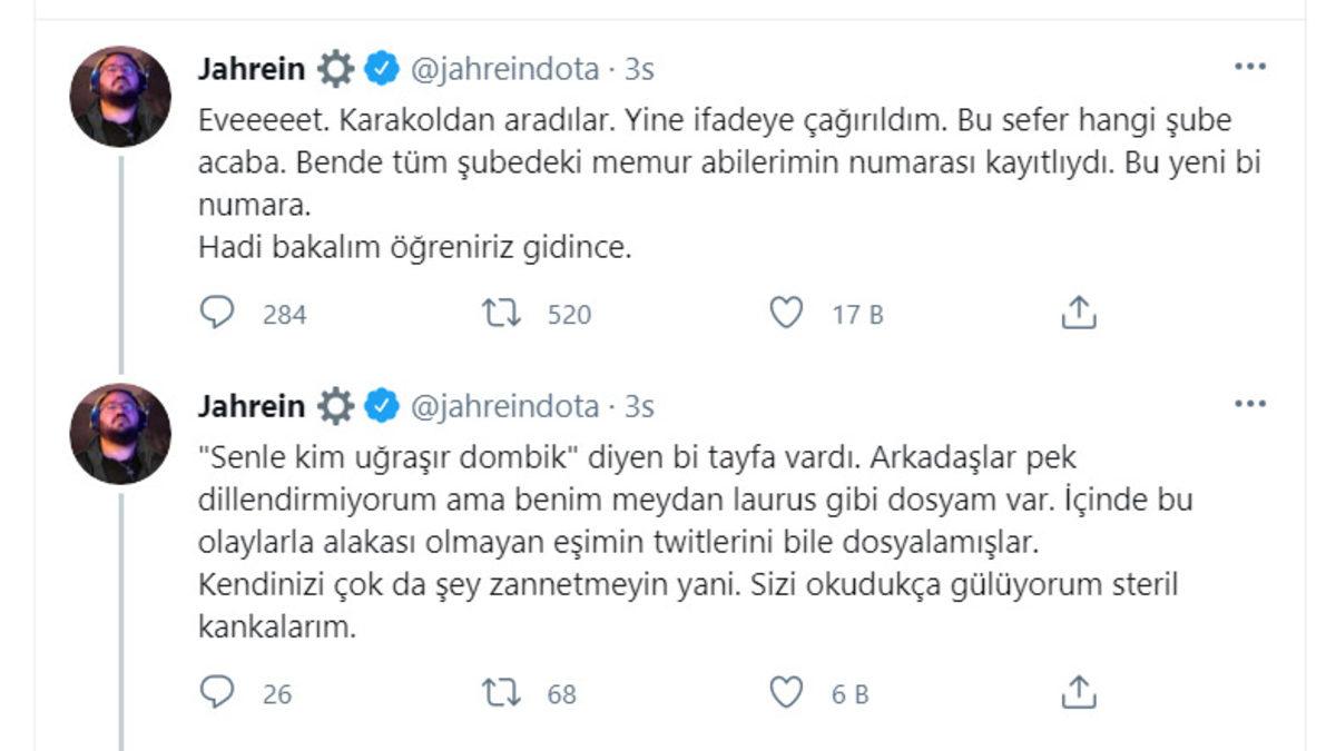 Ünlü Twitch Yayıncısı Jahrein, İfadesi Alınmak Üzere Karakola Çağırıldı