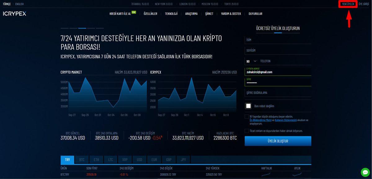 Günlük Analiz ve 7/24 Kullanıcı Desteği ile Dikkat Çeken Yerli Kripto Para Borsası ICRYPEX’i İnceledik: ICRYPEX’e Nasıl Üye Olunur?