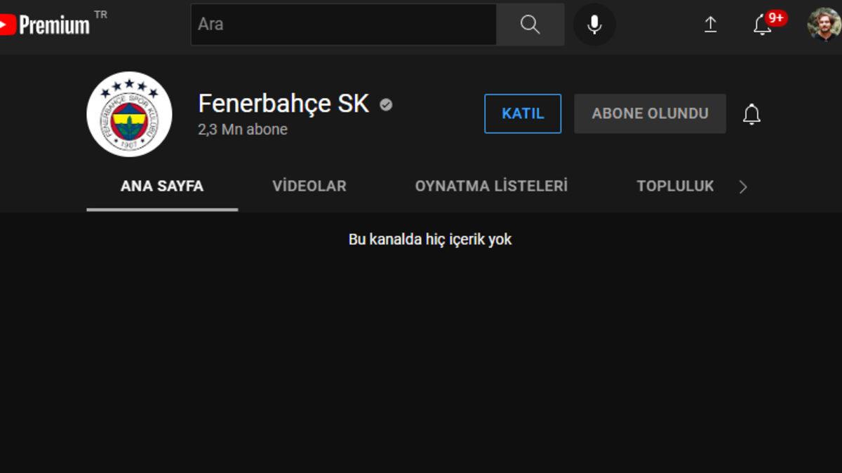 SON DAKİKA: Fenerbahçe’nin Resmi YouTube Hesabı Çalındı (Fenerbahçe’den Resmi Açıklama Geldi)