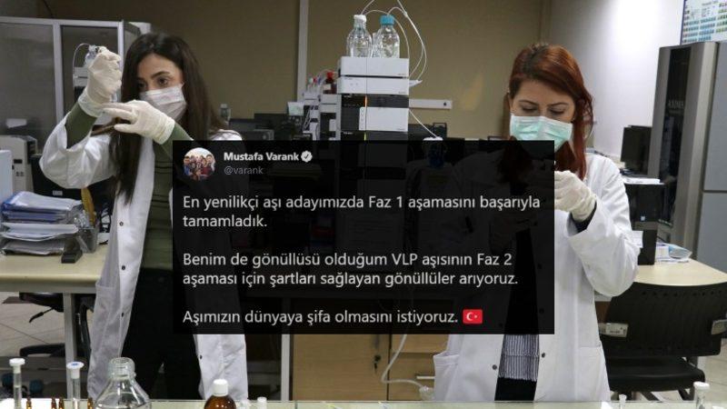 Mustafa Varank Duyurdu: Yerli Koronavirüs Aşısında Faz-2 İçin Gönüllüler Arıyoruz