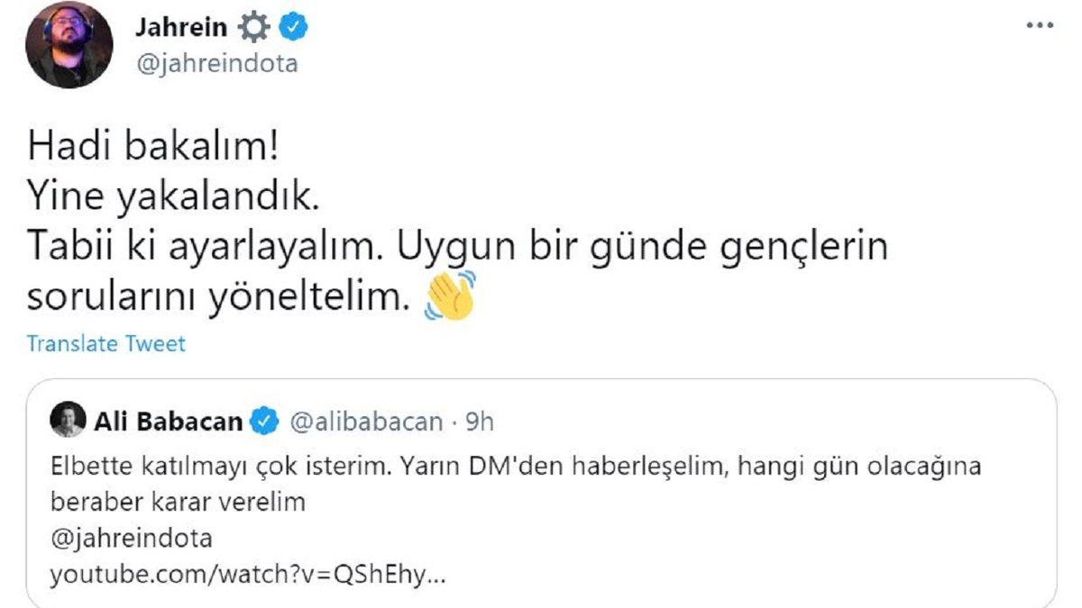 Ali Babacan, Jahrein’in ’Çok Sert Bir Yayın Olur’ Dediği Üstü Kapalı Twitch Davetini Kabul Etti