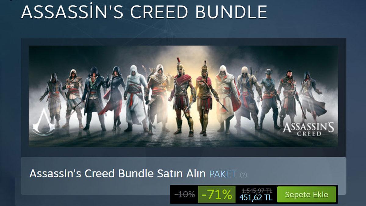 Assassin’s Creed Oyunları Steam’de %80’e Varan İndirime Girdi! (1.000 TL’den Fazla Tasarruf)