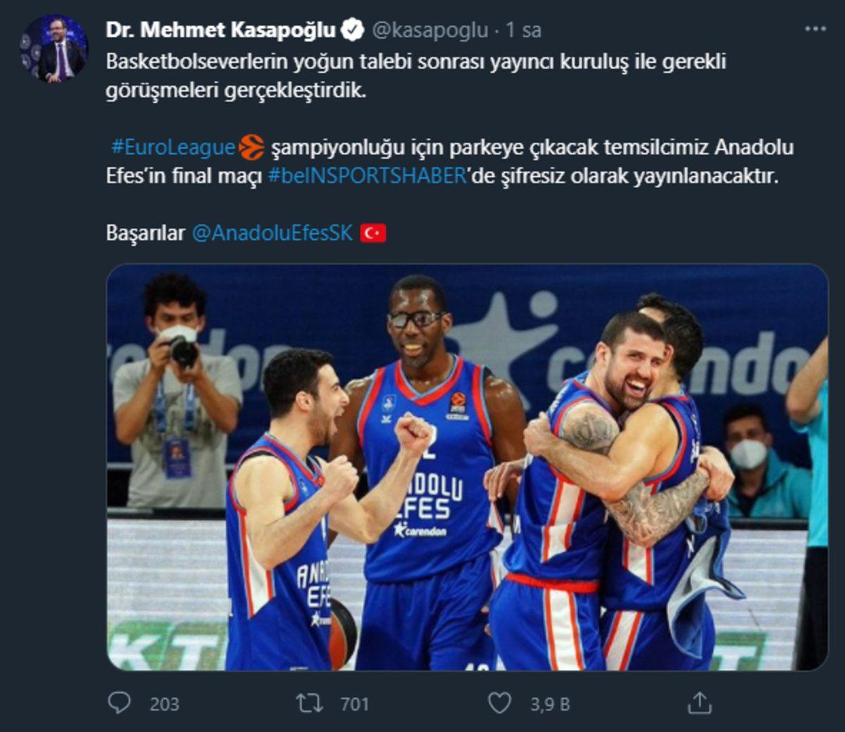 O Kupayı İstiyoruz: Ücretsiz Yayınlanacak Barcelona-Anadolu Efes EuroLeague Finali Nasıl İzlenir?