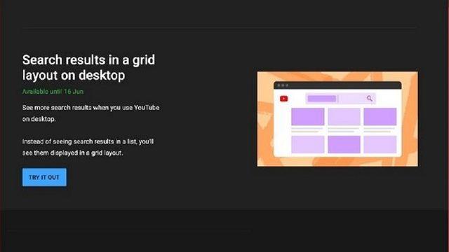 YouTube, Masaüstünde Arama Sonuçları İçin Yeni Bir Görünüm Test Ediyor