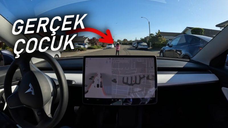 Tesla, Otonom Sürüşü Test Etmek İçin Yola Gerçek Çocuk Koydu, YouTube Videoları Kaldırdı! [Video]