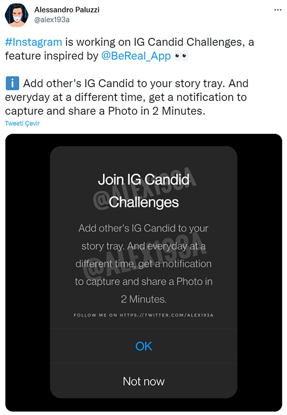 Instagram, Son Günlerin Popüler Uygulaması BeReal’ın En Sevilen Özelliğini Çaldı: Anlık Foto Atsana, Önlü Arkalı…