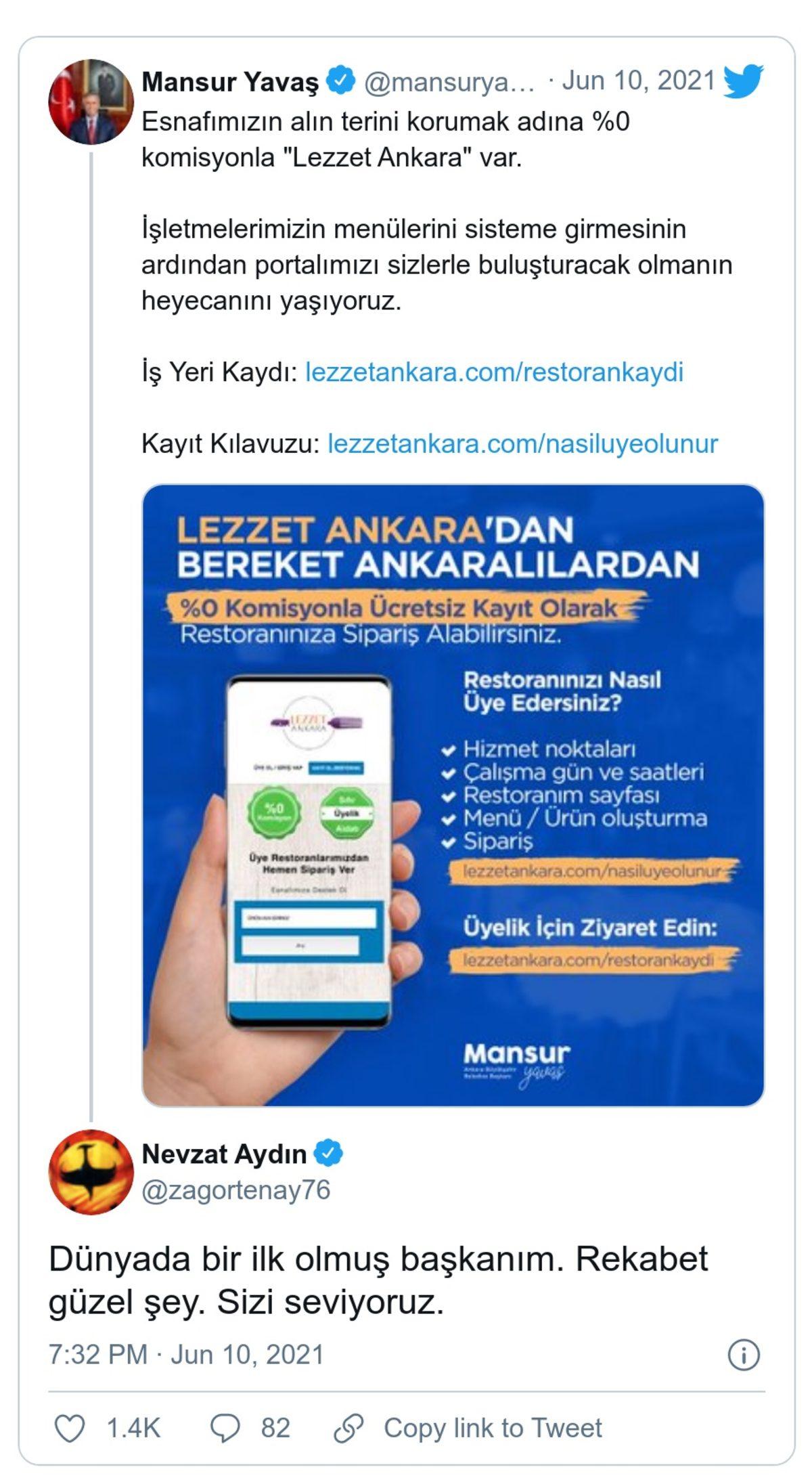 Mansur Yavaş, Ankara İçinde Geçerli Olacak Yemek Platformu ‘Lezzet Ankara’yı Duyurdu