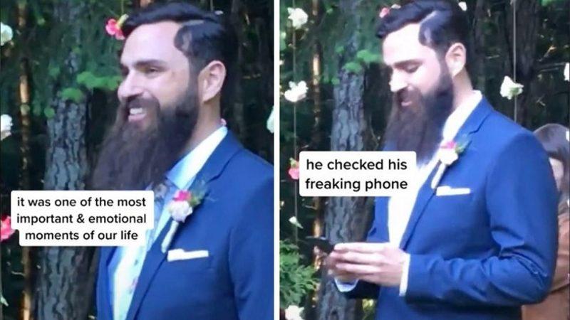 Bir Damadın Düğünün En Önemli Anında Telefonuna Baktığı Video Viral Oldu: Kripto Paralarını Kontrol Ediyormuş