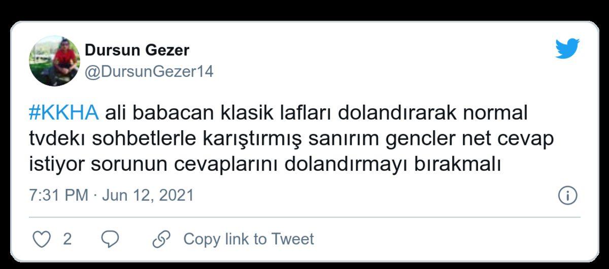 Ali Babacan’ın Jahrein’e Konuk Olduğu KKHA Programına Sosyal Medyadan Gelen Tepkiler