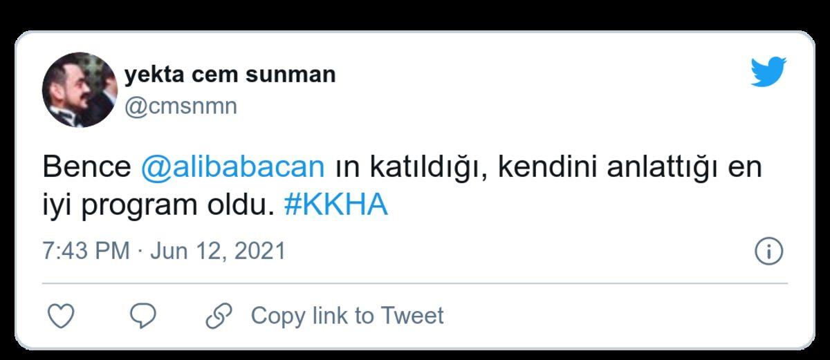 Ali Babacan’ın Jahrein’e Konuk Olduğu KKHA Programına Sosyal Medyadan Gelen Tepkiler