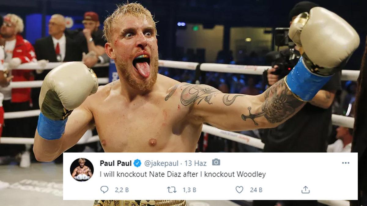 Jake Paul, Bu Sefer Karma Dövüş Sanatçısı Nate Diaz’a Meydan Okudu: Seni Nakavt Edeceğim