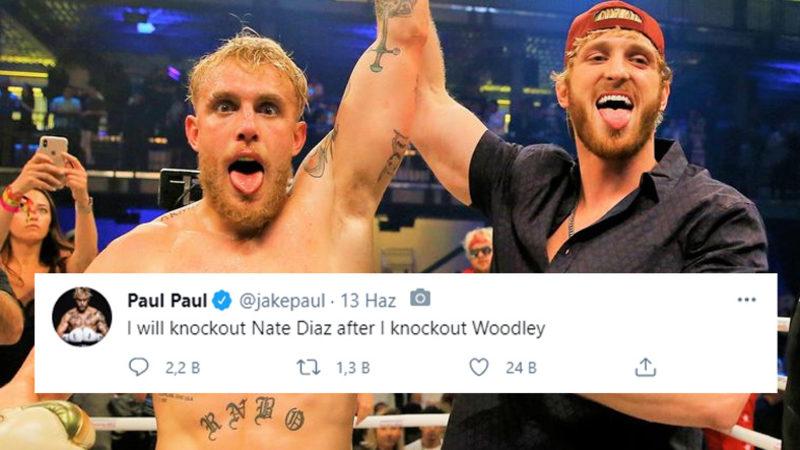 Jake Paul, Bu Sefer Karma Dövüş Sanatçısı Nate Diaz’a Meydan Okudu: Seni Nakavt Edeceğim