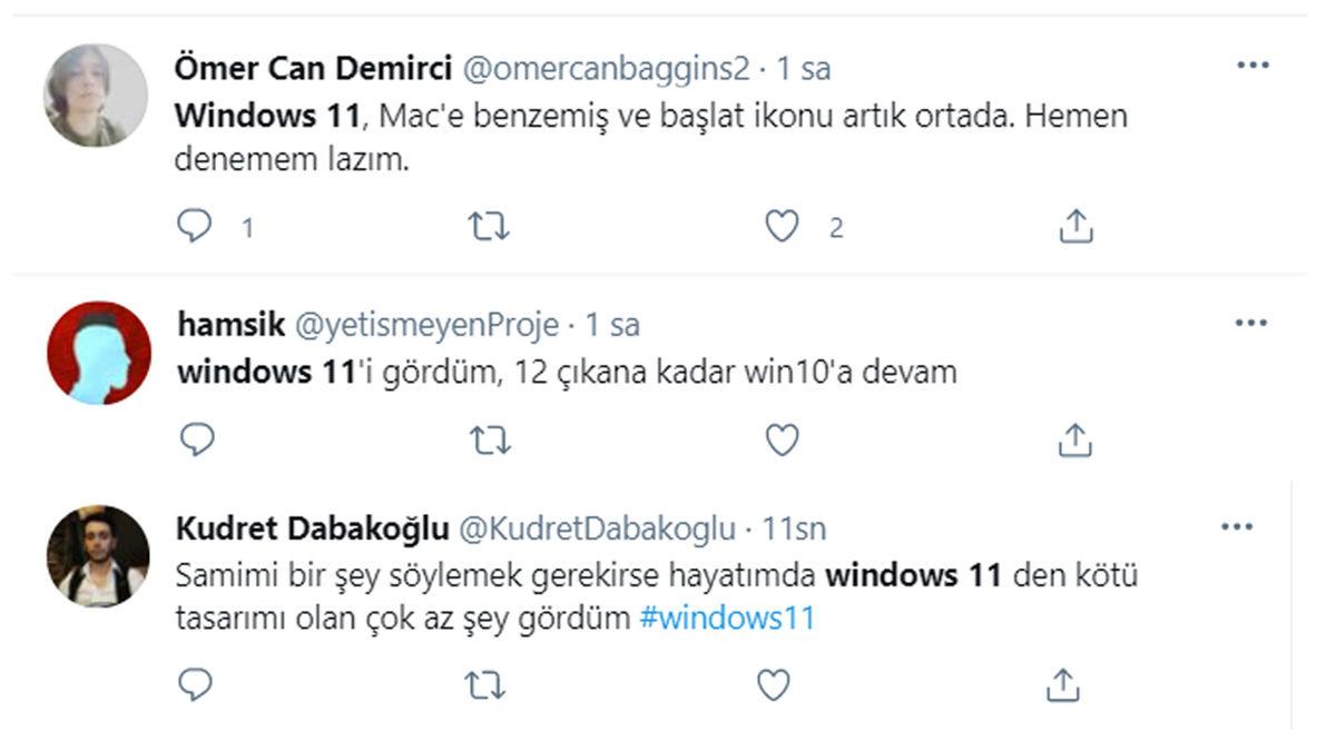 Windows 11’in Ortaya Çıkmasının Ardından İşletim Sistemine Sosyal Medyadan Gelen İlk Tepkiler