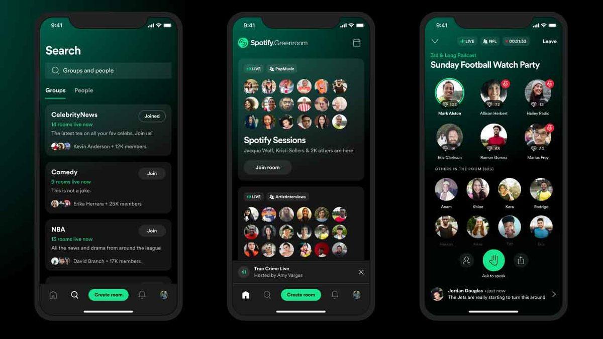 Spotify, Clubhouse Benzeri ’Greenroom’ Hizmetini iOS ve Android İçin Kullanıma Sundu