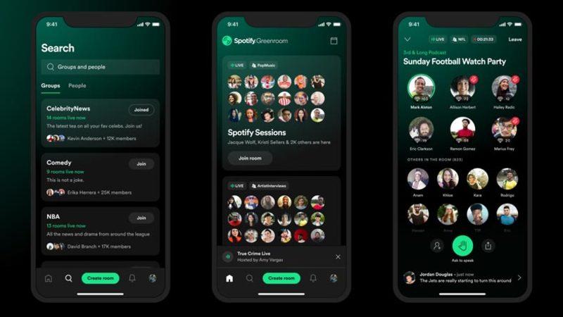 Spotify, Clubhouse Benzeri ’Greenroom’ Hizmetini iOS ve Android İçin Kullanıma Sundu