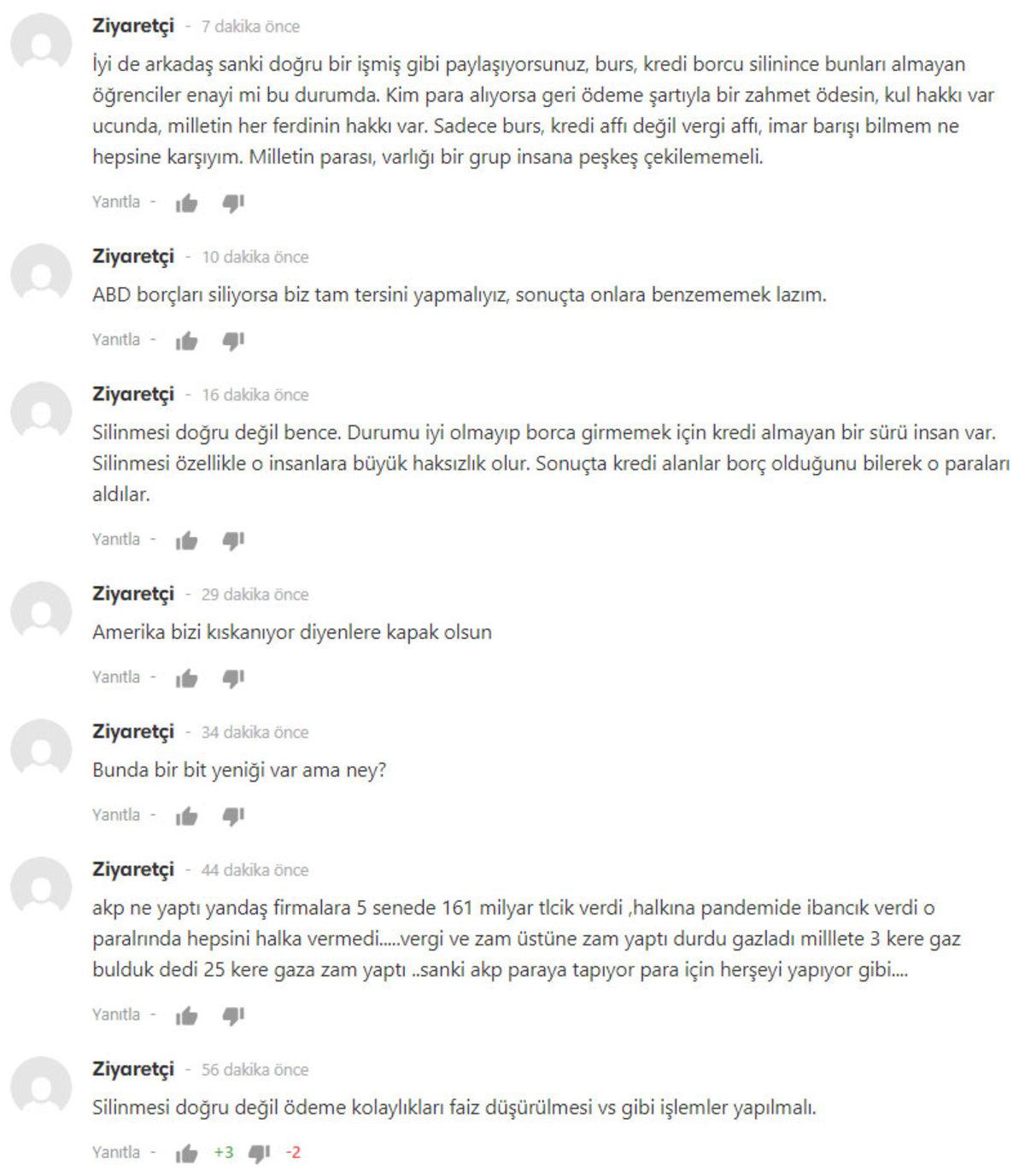 ABD’de Öğrenci Kredi Borçlarının Kaldırılmasına Türkiye’deki Öğrencilerden Gelen Tepkiler