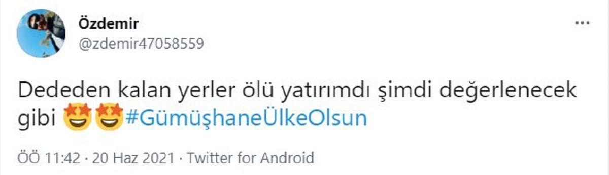 Geçen Hafta Başkent Adayıydı: Gümüşhane, Twitter’da Bu Kez de Ülke Adayı Oldu