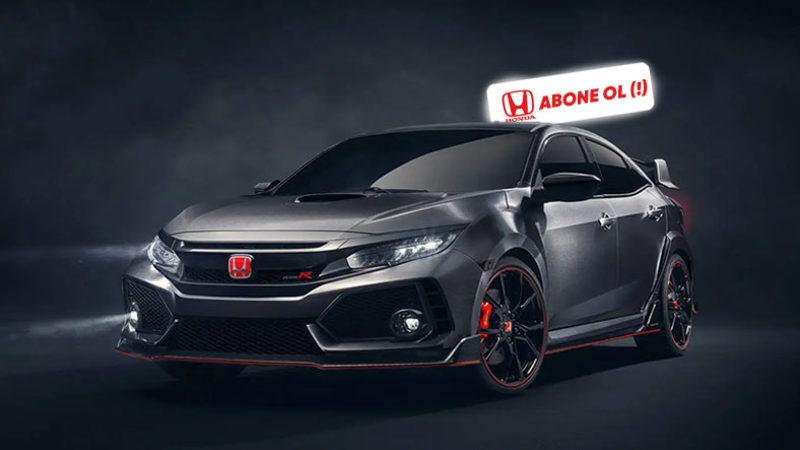 Otomobillerine Abonelik Sistemi Getiren Firmalar Arasına Honda da Katılıyor