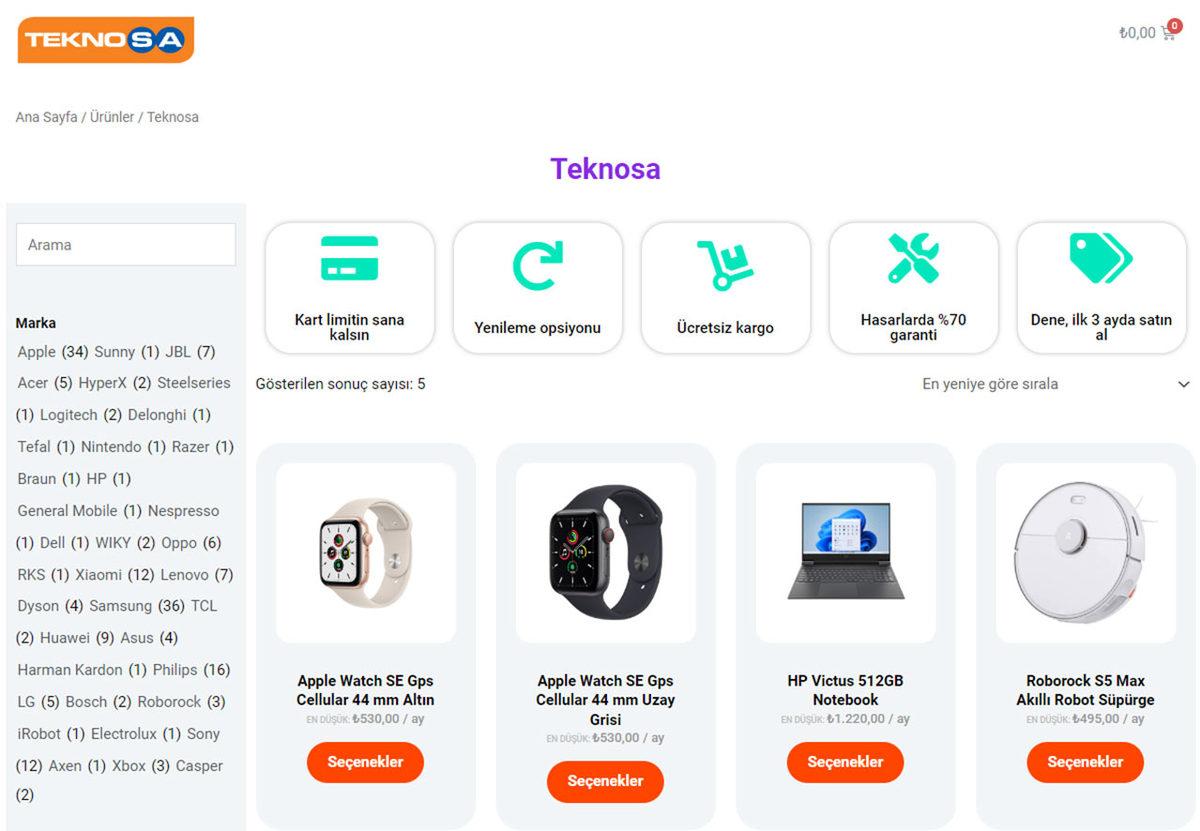 Artık Teknosa’dan Telefon, Bilgisayar ve Hatta Robot Süpürge Bile Kiralayabileceksiniz
