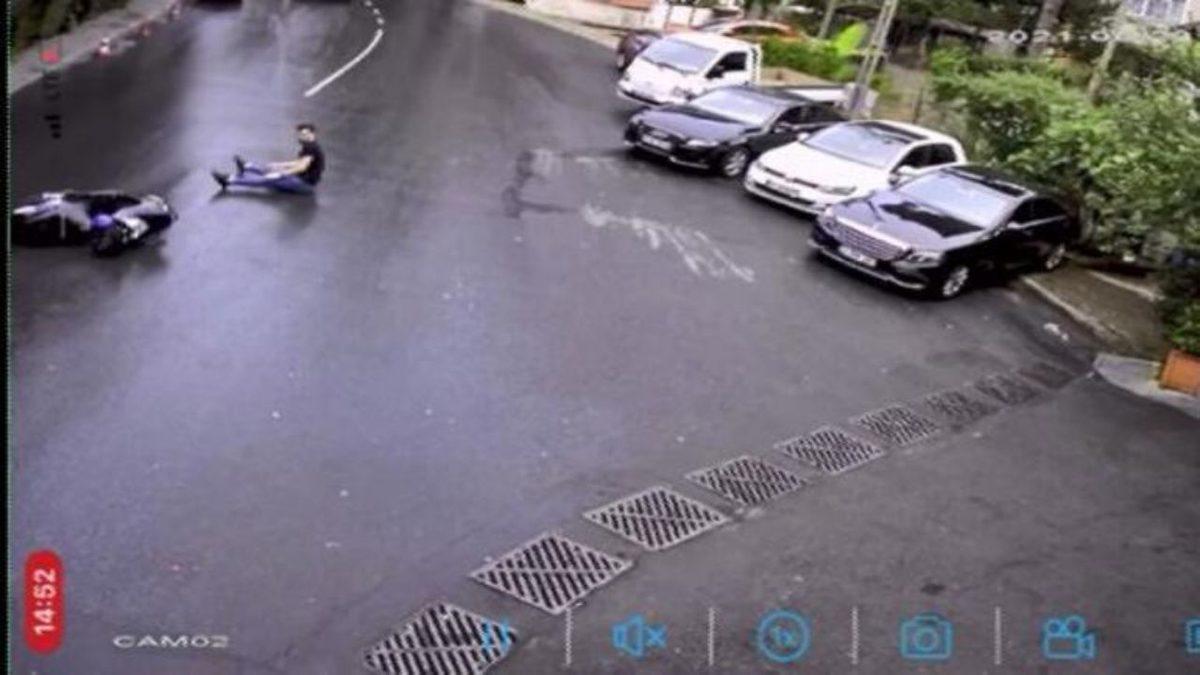 İstanbul’da ’İnternet Meme’i Olabilecek Gariplikte Bir Motosiklet Kazası Yaşandı [Video]