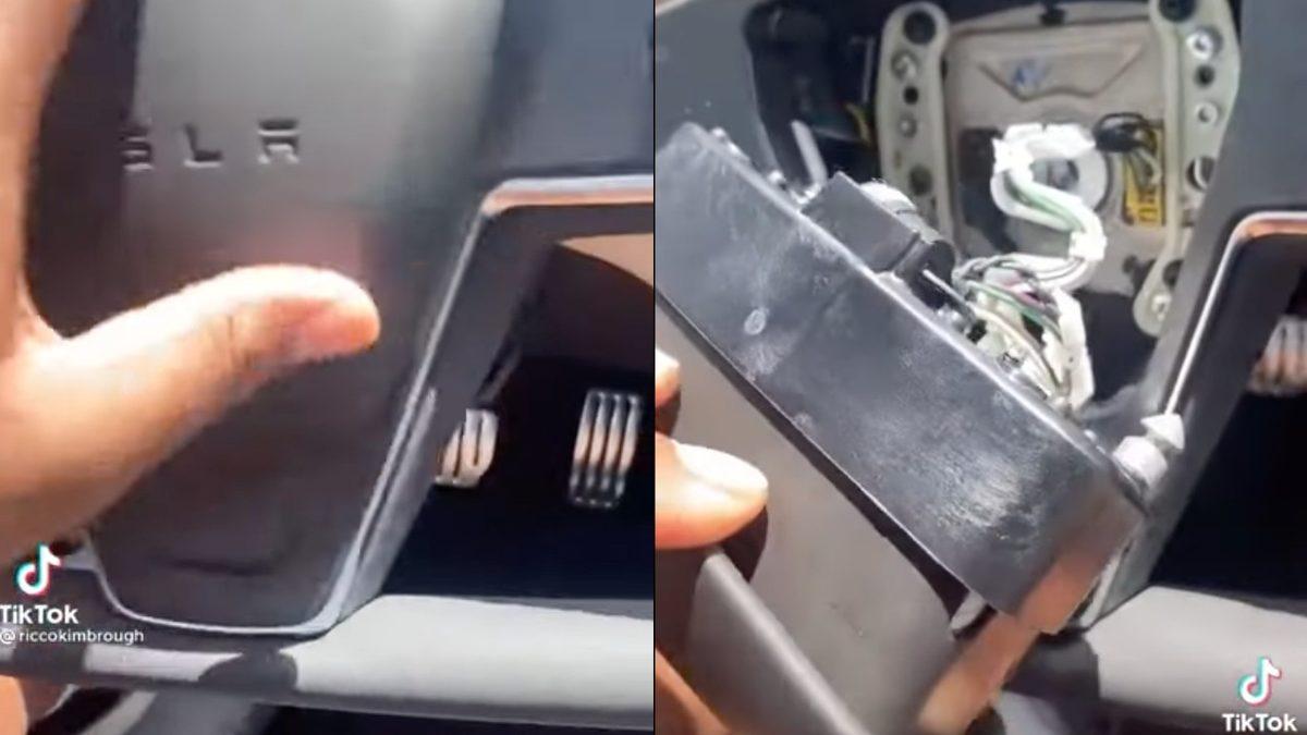 0 Kilometre Bir Tesla Model S’in Hava Yastığı, Sürücünün ’Elinde Kaldı’ [Video]