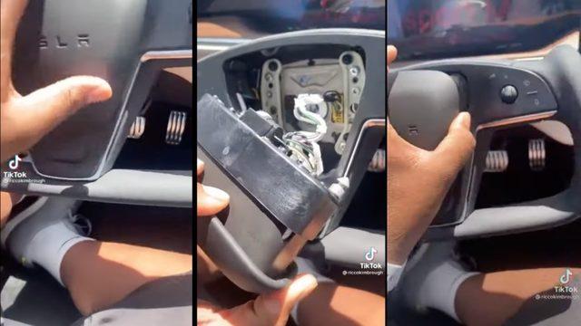 0 Kilometre Bir Tesla Model S’in Hava Yastığı, Sürücünün ’Elinde Kaldı’ [Video]