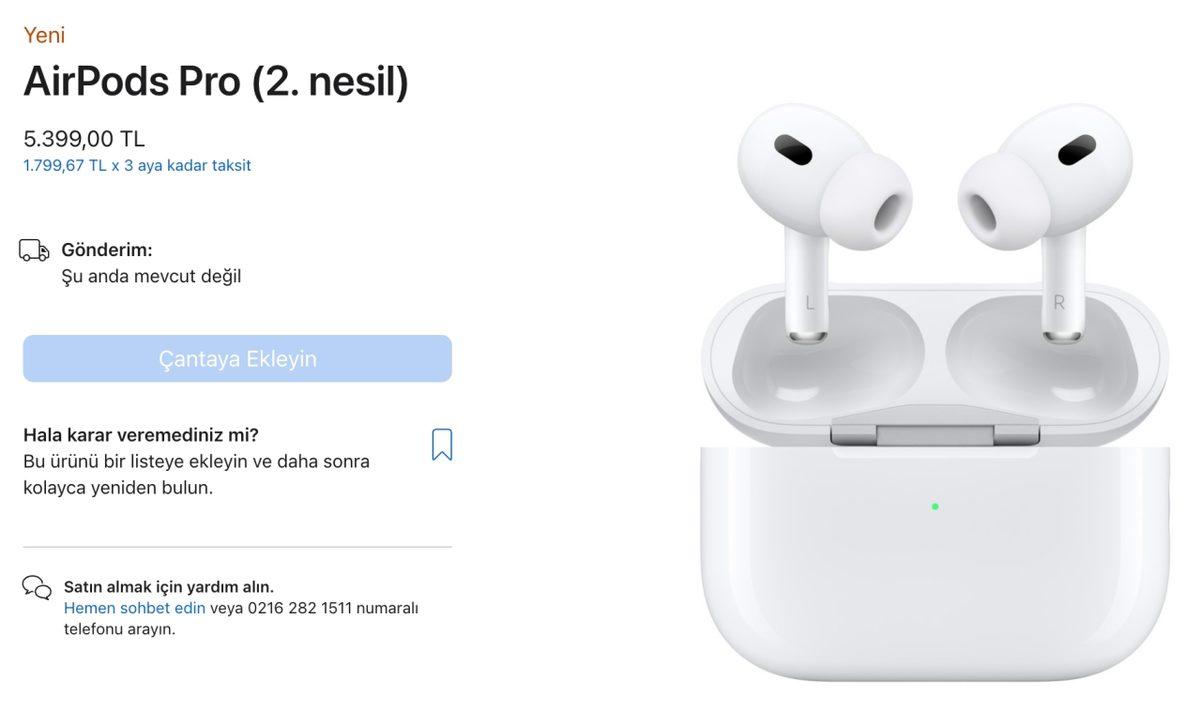Apple AirPods Pro 2’nin Türkiye Fiyatı Açıklandı (Hayırlı İşler)