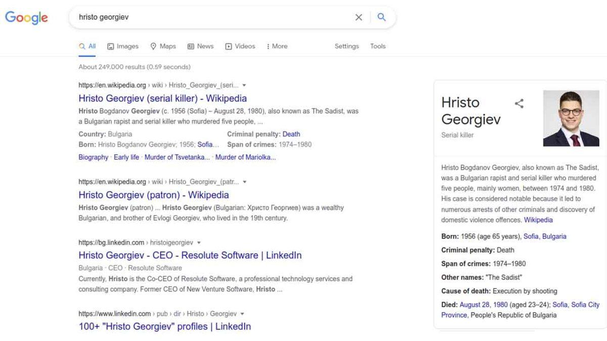 Google, Arama Sonuçlarında Sıradan Bir Mühendisi Seri Katil Gibi Gösterdi