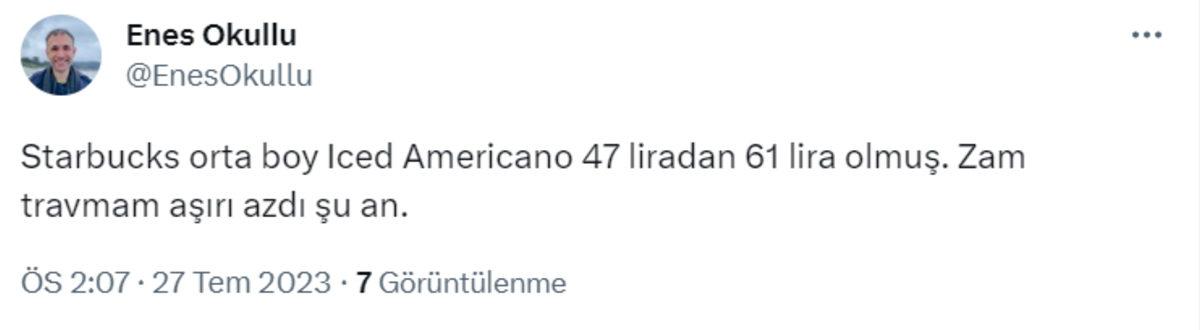 Starbucks Fiyatlarına Okkalı Zam: İşte Yeni Fiyatlar ve Zamma Gelen Tepkiler!