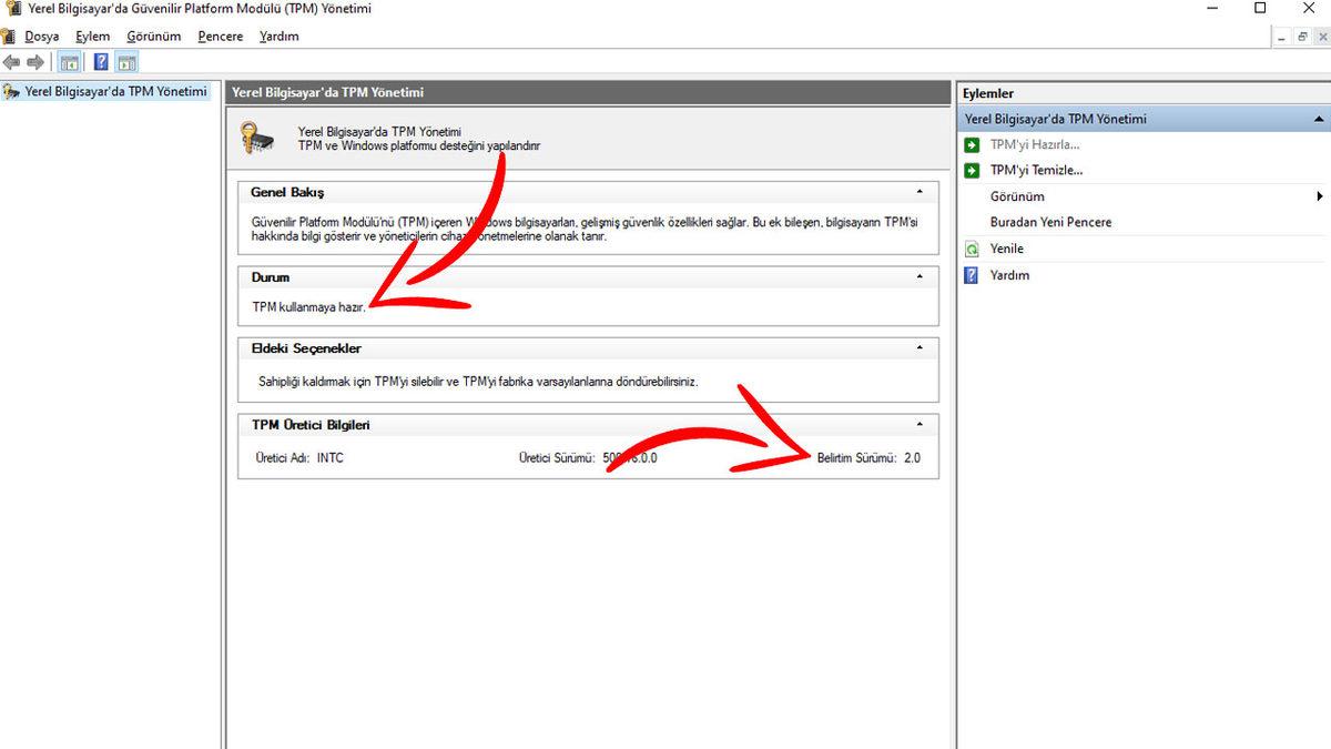 Windows 11 İçin Gerekli Olan TPM 2.0’ın Varlığı Nasıl Kontrol Edilir ve Nasıl Aktifleştirilir?