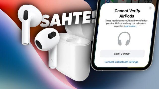 iOS 16, Sahte AirPods’ları Tespit Edip iPhone Sahiplerini Uyaracak