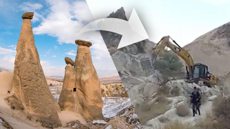 Oluşması Milyonlarca Yıl Süren Kapadokya’daki Peri Bacalarının Yok Edildiği İddiası İnfial Yarattı: İşte Tartışmaların Özeti