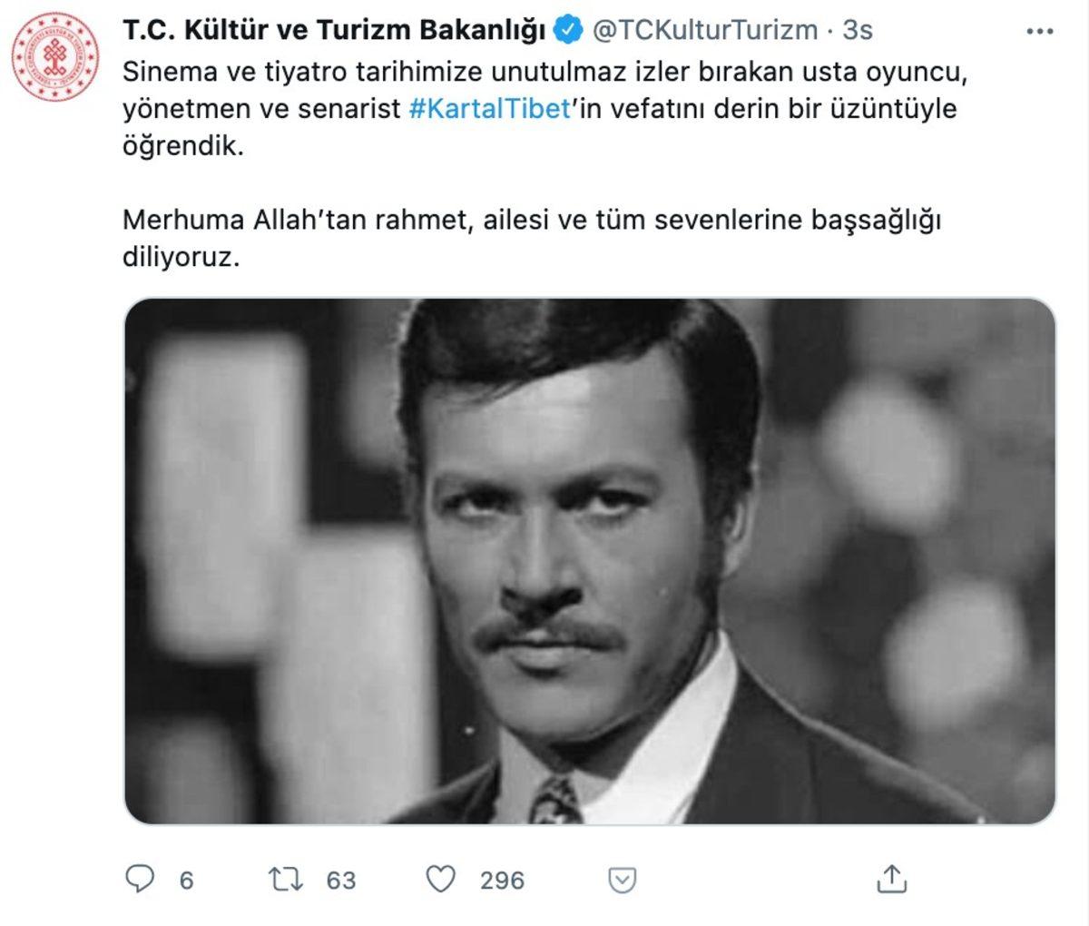 Altar’ın Oğlu Tarkan Anısına... Hayatını Kaybeden Yeşilçam Efsanesi Kartal Tibet İçin Yapılan Paylaşımlar