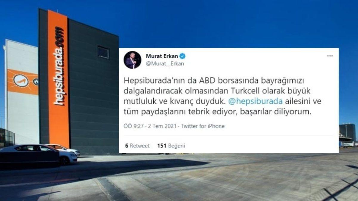 Turkcell CEO’sundan Hepsiburada’nın ABD’de Halka Açılmasıyla İlgili Açıklama