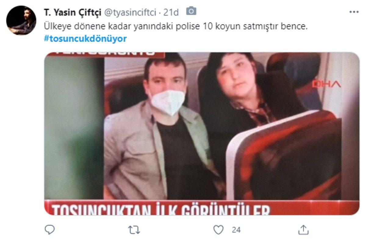 ’Tosuncuk’un Bu Akşam Ülkeye Dönecek Olmasına Sosyal Medyadan Gelen Tepkiler