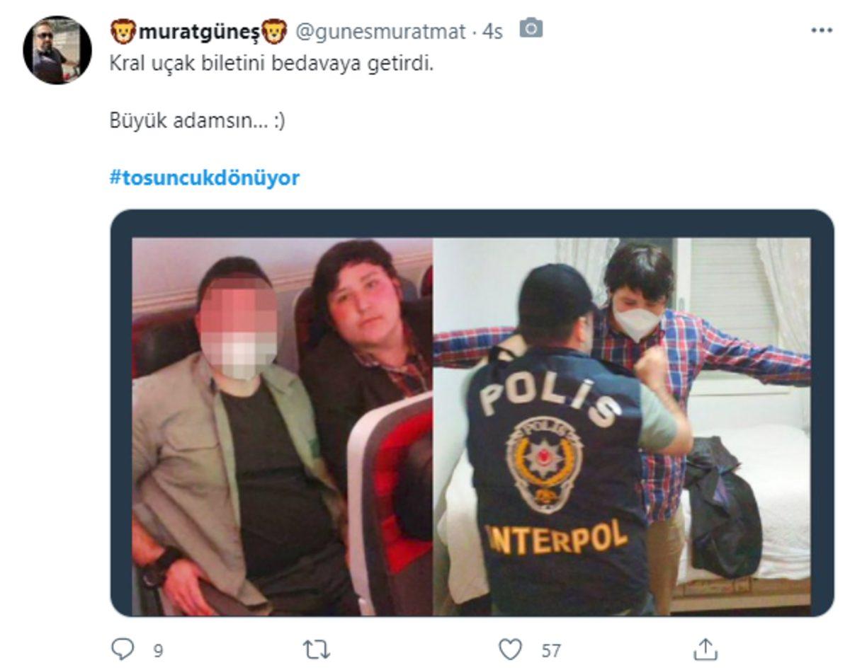 ’Tosuncuk’un Bu Akşam Ülkeye Dönecek Olmasına Sosyal Medyadan Gelen Tepkiler