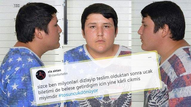 ’Tosuncuk’un Bu Akşam Ülkeye Dönecek Olmasına Sosyal Medyadan Gelen Tepkiler
