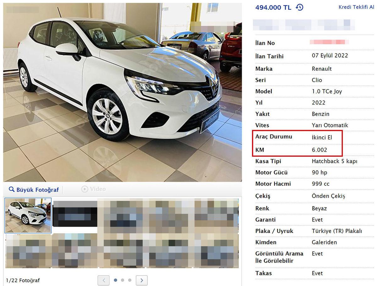 İkinci El Araç Satışlarına Getirilen 6 Bin Kilometre Sınırı, İlan Sitelerinde İşte Böyle Manipüle Ediliyor