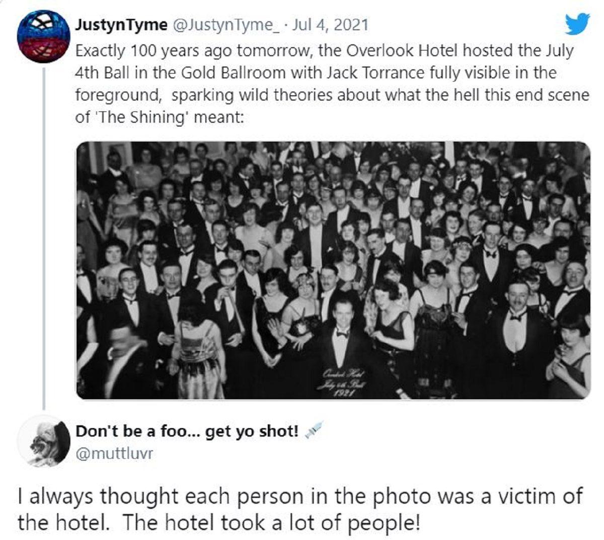 The Shining’in Hikayesini Baştan Sona Değiştiren Ürkütücü Balo Fotoğrafı 100. Yaşına Girdi