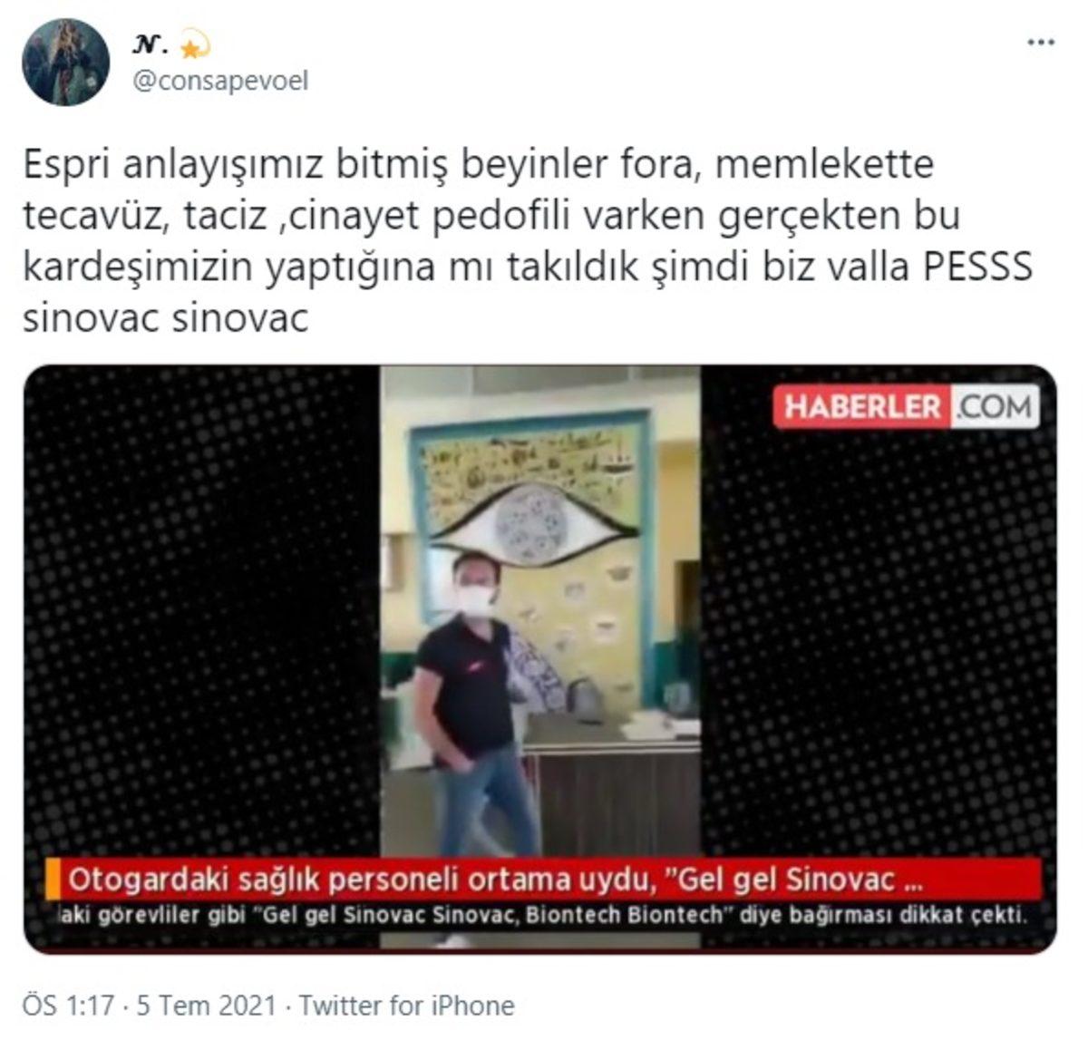 ’Sinovac Sinovac’ Diye Bağırarak Aşı Çağrısı Yapan Sağlık Görevlisine Soruşturma Açıldı