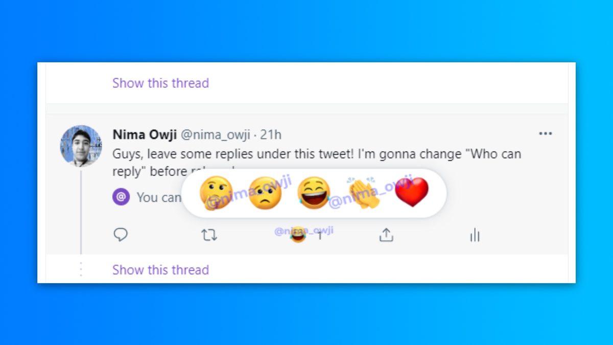 Twitter’ın Beklenen Emojili Tepki Butonlarından Yeni Görüntüler Geldi