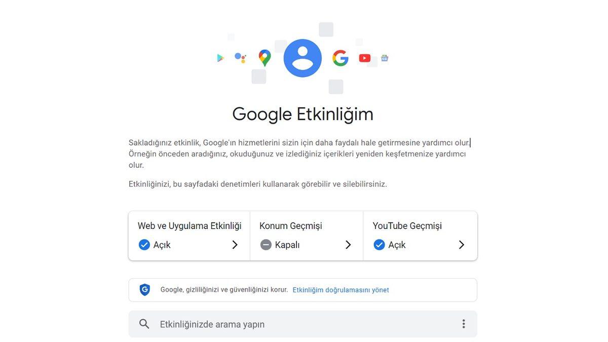 Google Etkinlik Geçmişi Nedir, Nasıl Açılır ve Silinir?