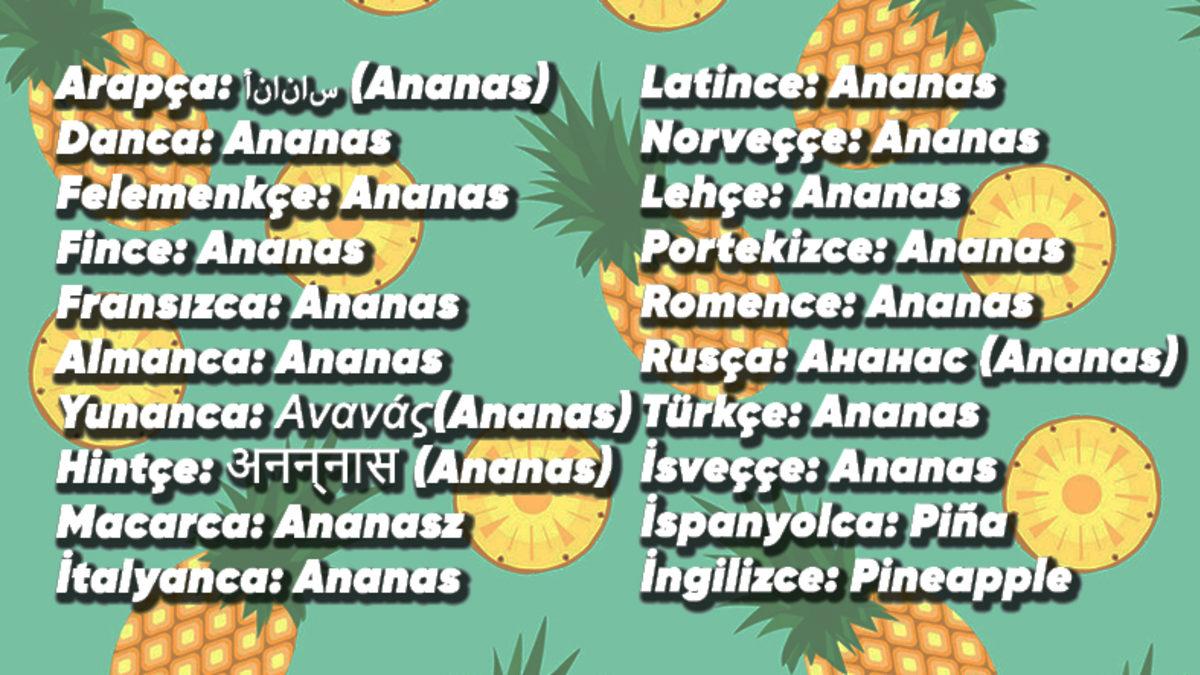 Bu Meyveye Biz Dahil Tüm Dünya ’Ananas’ Diyorken İngilizlerin ’Pineapple’ Demesinin Ardındaki İlginç Neden